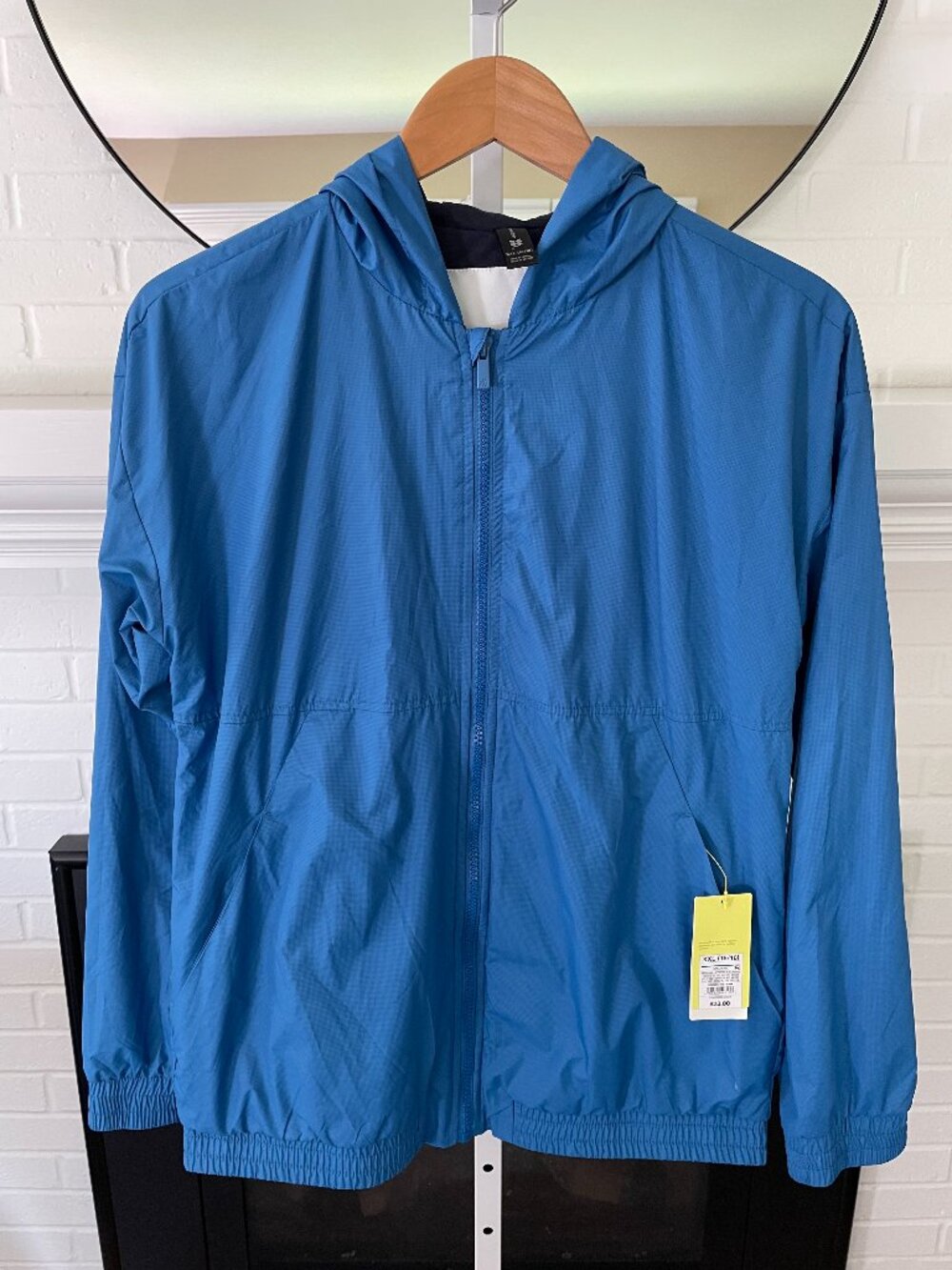 NWT All In Motion Boys XXL Blue Windbreaker Rain Jacket Coat 2024